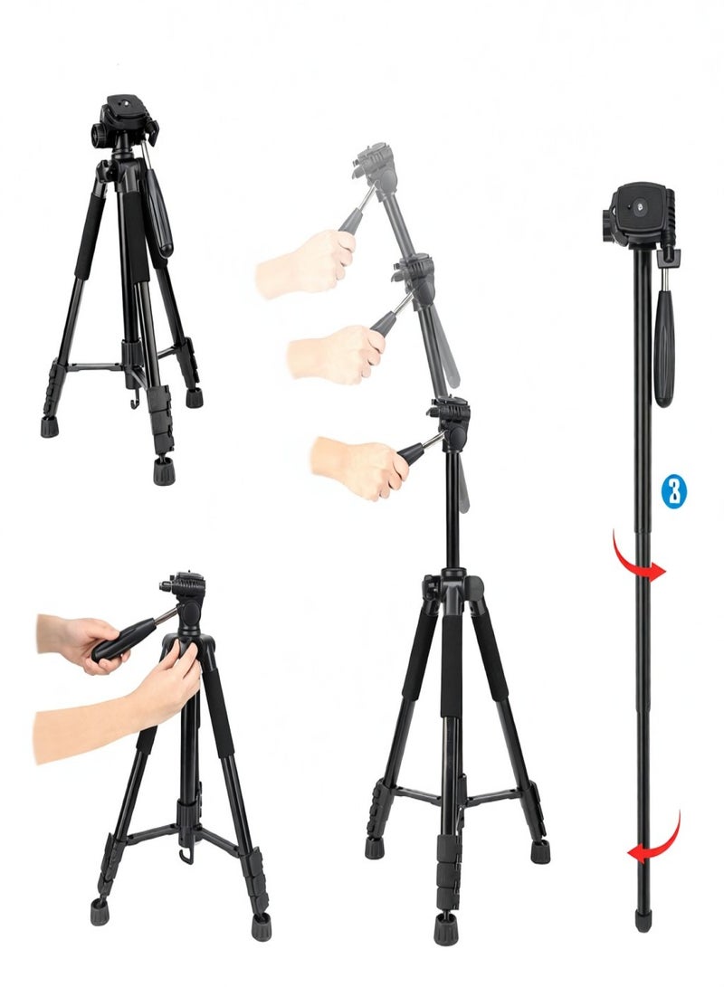 ZoMei Q222 camera photography tripod flexible travel bracket convertible monopod hiking stick for smartphone camera DSLR projector - Image 4